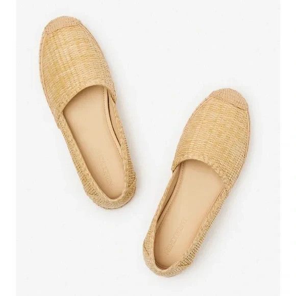 J McLaughlin Shira Raffia Espadrilles Woven Slide On Shoes Flats Beige Size 7 - Picture 2 of 13